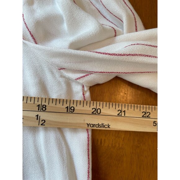 A Loves A Womens Medium Boho Embroidery Top White/Red Striped Cottagecore Fairy - Picture 4 of 11